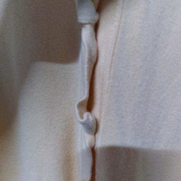 𝅺jones New York Collection Twisted Front Cardigan Light Yellow Long Sleeve Sz S - Picture 5 of 7